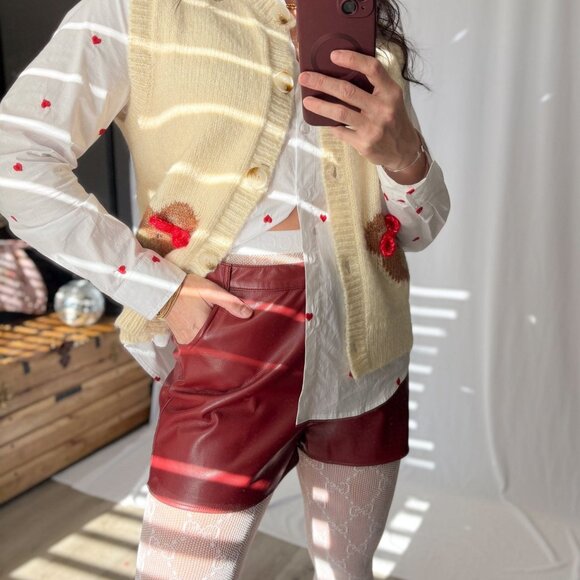 Sofie The Label | Teddy Bear Button Down Knit Vest | Cream - Picture 15 of 16